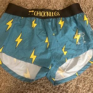 Chicknlegs Women's Blue Lightning Running Shorts